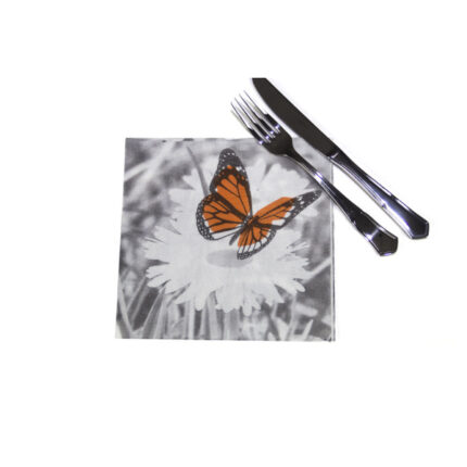 SERVILLETA 40X40 PUNTA PUNTA BLANCO DECORADO MARGAS P/50 UNIDADES