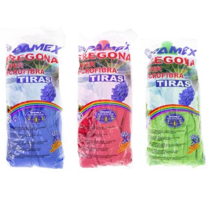 MOCHO DE FREGONA DE MICROFIBRA TIRAS COLORES SURTIDOS PAMEX REF. 5872