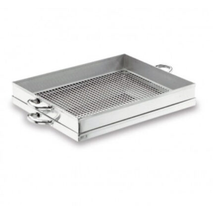 ESCURREFRITOS RECTANGULAR ACERO INOX 18/10 C/BANDEJA 60X39X8 CM REF. 50561