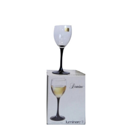 COPAS CRISTAL VINO 19CL PIE NEGRO MODELO DOMINO E/4 UNIDADES
