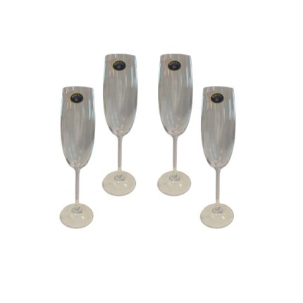 COPA CHAMPAN FLAUTE CRISTAL BOHEMIA E/4 UNIDADES