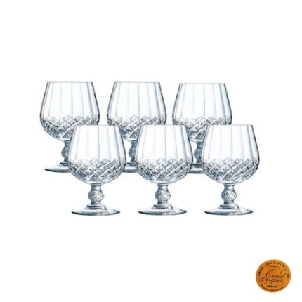 ESTUCHE  6 COPAS COÑAC MODELO LONGCHAMP CRISTAL D'ARQUES