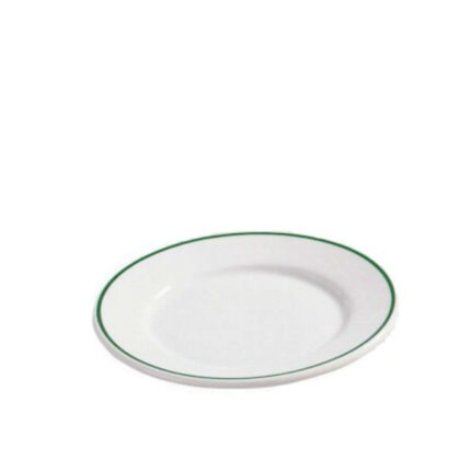 PLATO POSTRE 18CM MODELO ISABA FILO VERDE