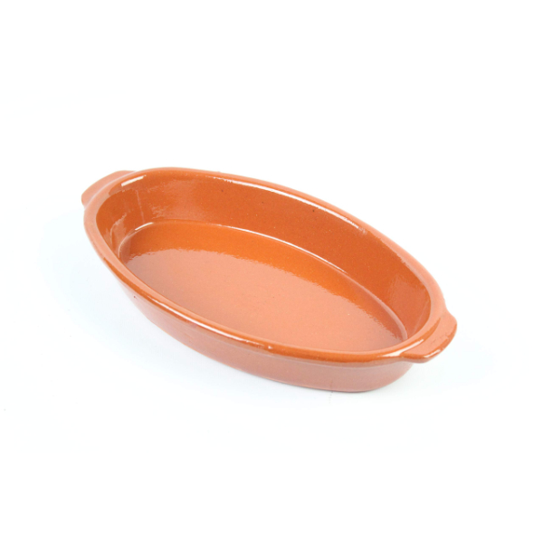 CAZUELA BARRO OVAL FANSA 32CM CON ASAS Suministros JGR
