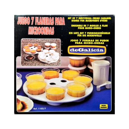 JUEGO 7 FLANERAS PLASTICO PARA MICROONDAS