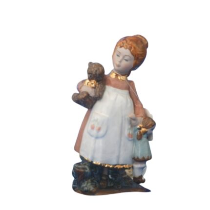 FIGURA NIÑA OSITO Y MUÑECO R.2161