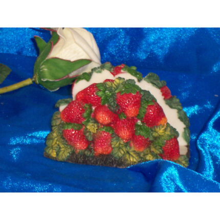 SERVILLETERO MESA DECORACION FRESAS RESINA 8X11