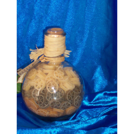 BOTELLA CRISTAL DECORACION PASTAS 19X13