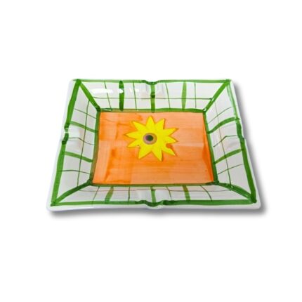 CENICERO CERAMICA RECTANGULA PINTADO P8-0061