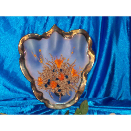 APLIQUE PARED PARA DECORACION PORCELANA PINTADA FILO DORADO