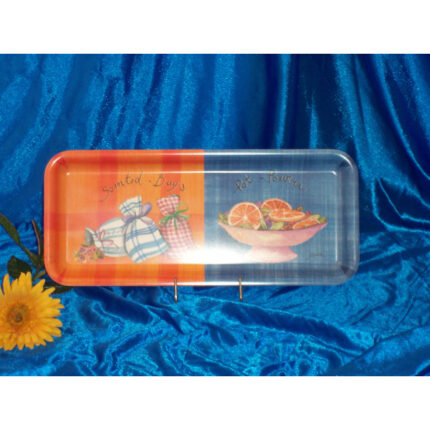 BANDEJA SERVIR RECTANGULAR 38X15 DECORADA