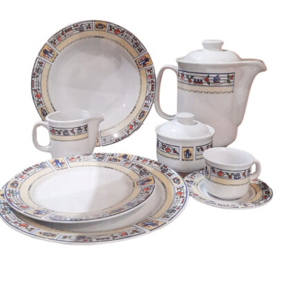 VAJILLA PORCELANA 42 PIEZAS+JUEGO CAFE 27 PIEZAS MODELO KITCHEN