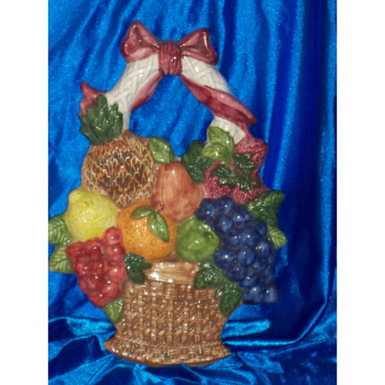 COLGADOR PARA PAÑOS DE COCINA CERAMICA CESTA VERDURAS