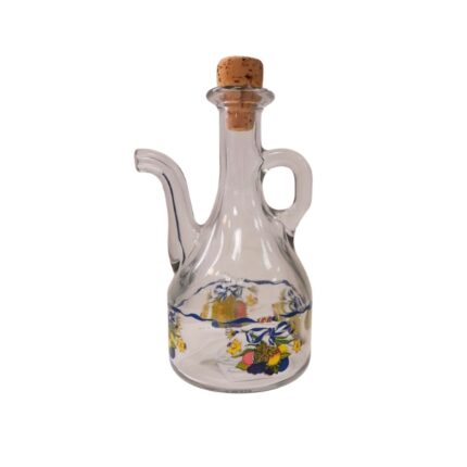 ACEITERA CRISTAL ANTI-GOTEO DECORADA CON FRUTAS