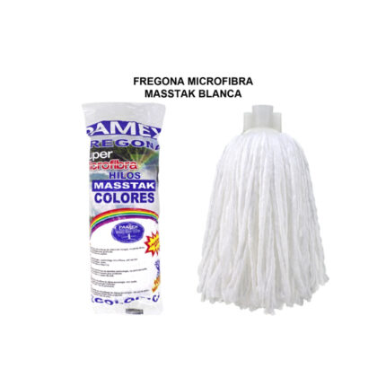 MOCHO FREGONA MICROFIBRA ECOLOGICA HILOS MASSTAK BLANCA