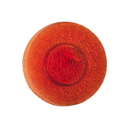 BAJO PLATO PRESENTACIÓN CRISTAL TRANSPARENTE NARANJA MODELO RIO KROKO DIAM. 33 CM