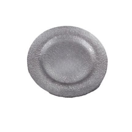 BAJO PLATO CRISTAL CON MICROPUNTOS PLATEADO REF. 88441