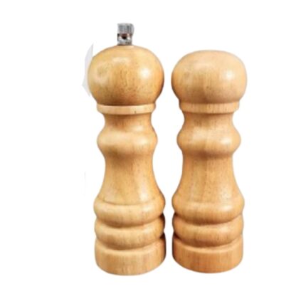 JUEGO SALERO+PIMENTERO MADERA 15CM