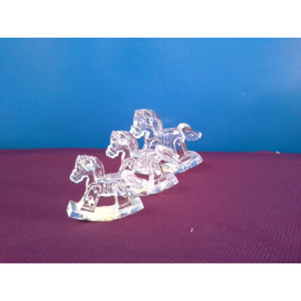 CABALLO CRISTAL BALANCIN 24 % PLOMO 11 CM X 9 CM