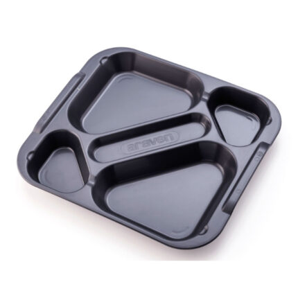 BANDEJA AUTOSERVICIO 370X334X43 ARAVEN POLIPROPILENO 5 COMPARTIMENTOS NEGRO REF.41050