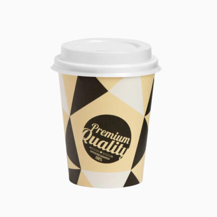 VASO CARTON 250CC DRINK MAX CON TAPA REF.8106 P/ 8 UNIDADES